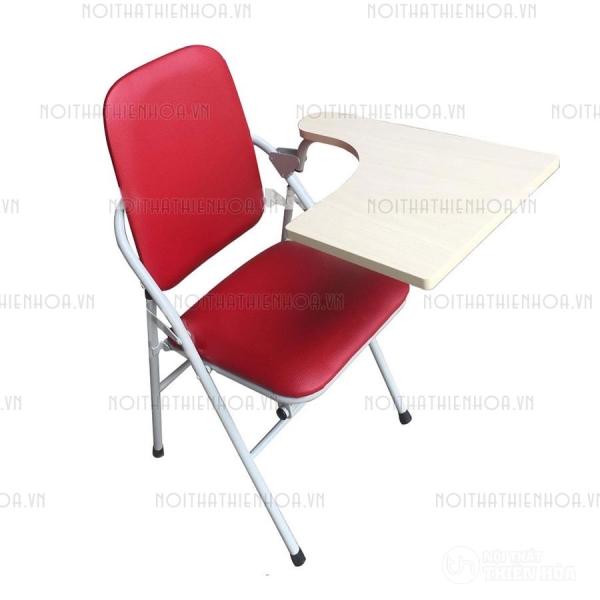 Ghế gấp liền bàn mặt vân sồi