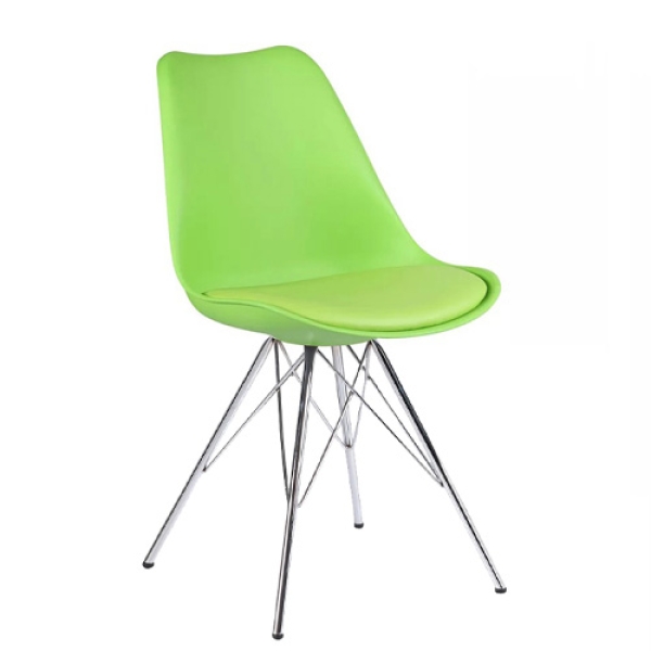 Ghế cafe, ghế ăn nệm nhựa chân thép – Mã: 204A
