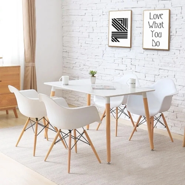 Bộ bàn ăn đẹp hiện đại nhập khẩu – Mã: T108-4×209