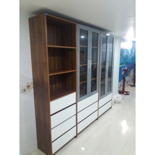 Tủ gỗ tài liệu 3 cục hiện đại – TL 01