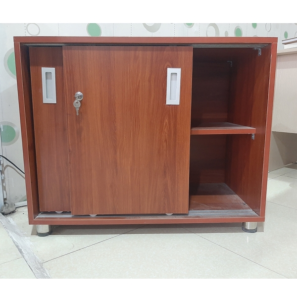 Tủ tài cánh trượt, tủ phụ màu đỏ đun 09