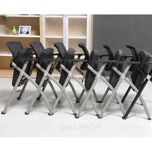 Bàn đào tạo training gấp gọn màu trắng