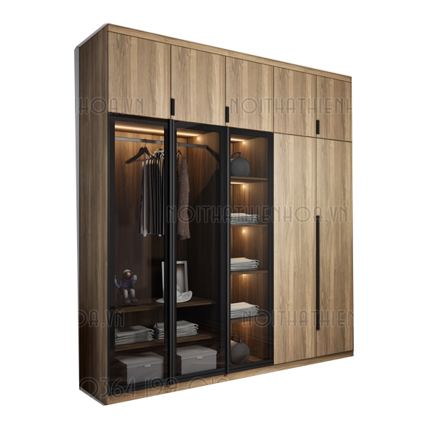 Tủ quần áo cánh kính hiện đại TA7124