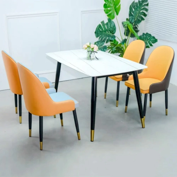 Bộ bàn ăn mặt đá 4 ghế nhập khẩu- Mã: T147-14-4×284