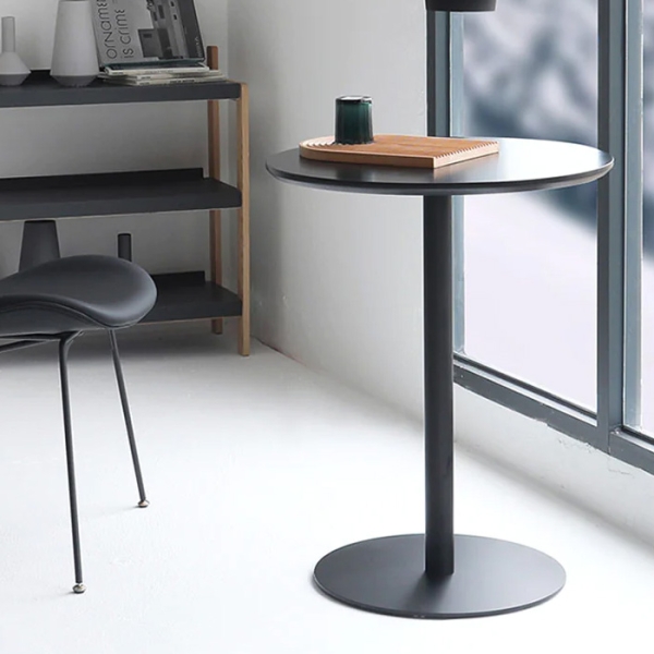 Bàn cafe chân trụ tròn mặt gỗ- Mã: T1508