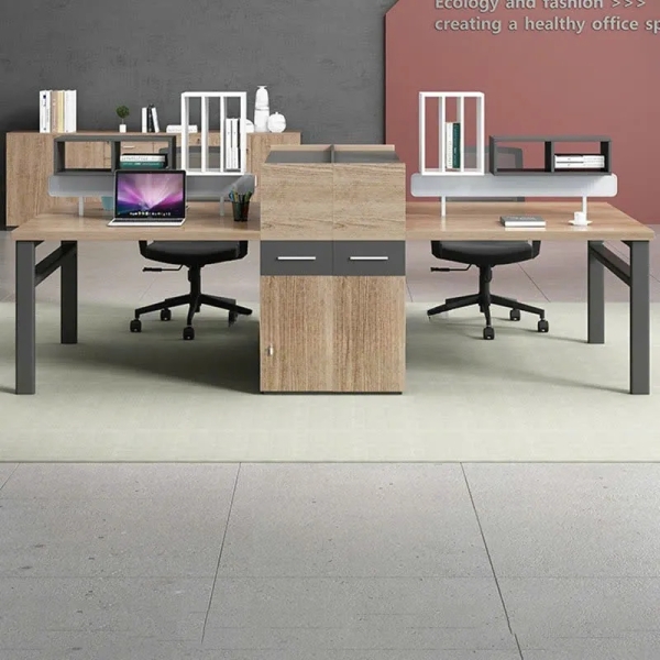 Cụm Bàn Làm Việc 4 Người Chân Sắt Sơn Tĩnh Điện Bền Đẹp – BC119