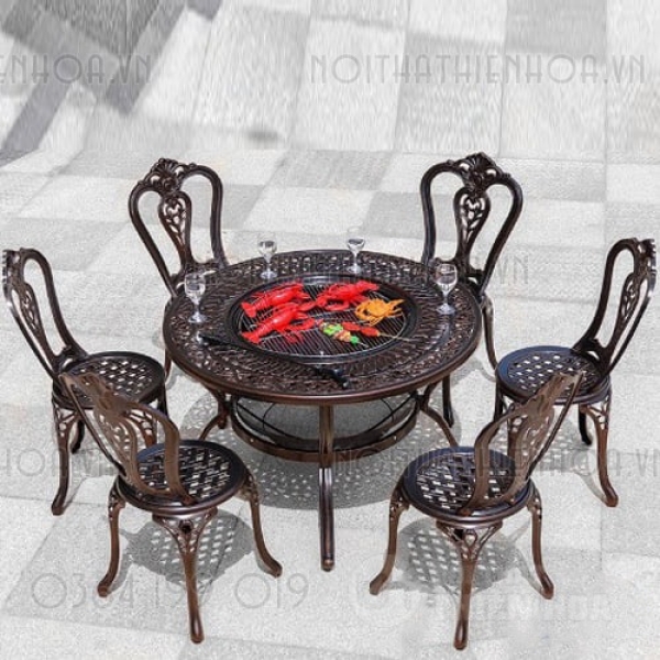 Ghế cafe sân vườn ngoài trời nhôm đúc- Mã: 277E