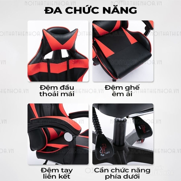 Ghế Gaming Giá Rẻ  Swift, Ngả lưng 165 độ, có gác chân