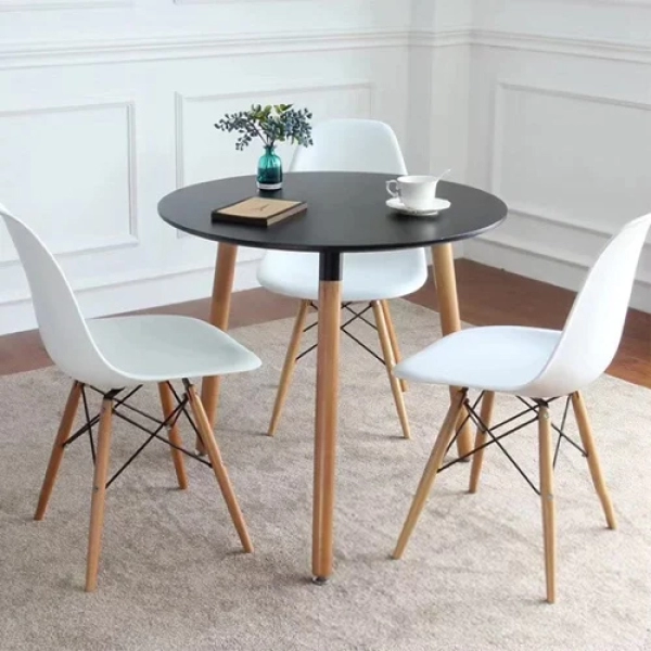 Bộ bàn tròn 3 ghế tiếp khách cho văn phòng hiện đại- Mã: T105-3×207