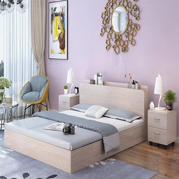 Giường hộp đầu giường kèm tap gỗ MDF phủ melamine GN-46