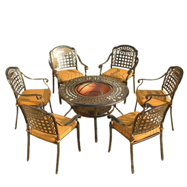 Bộ bàn ghế sân vườn BBQ- Mã: T189A-6x279AN