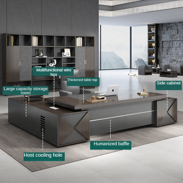 Bàn Giám Đốc Góc L Cao Cấp 2 Hộc – BGĐ19