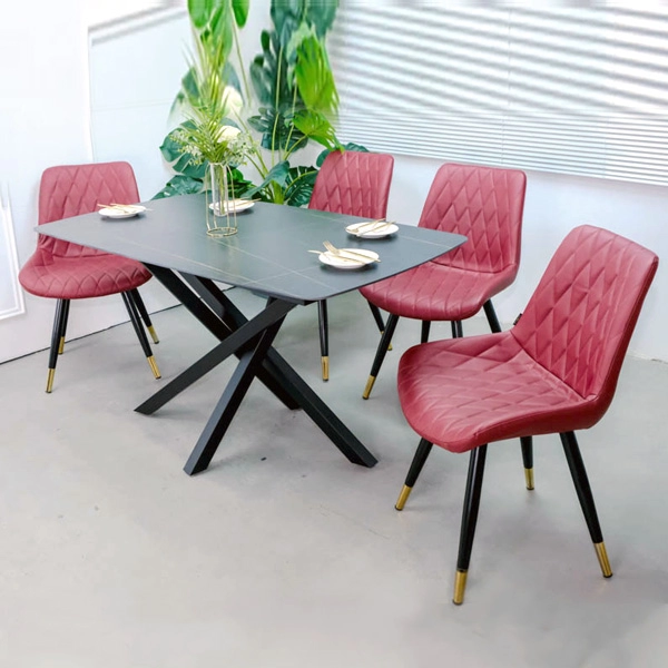 Bộ bàn ăn mặt đá 1m4 nhập khẩu- Mã: T178-4x269A