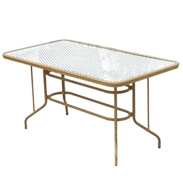 Bàn ăn chữ nhật ngoài trời mặt kính 1m2- Mã: T192A