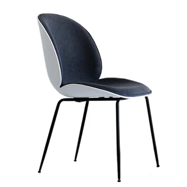 Ghế phòng ăn thân nhựa lót nệm chân kim loại Beetle- Mã 233E