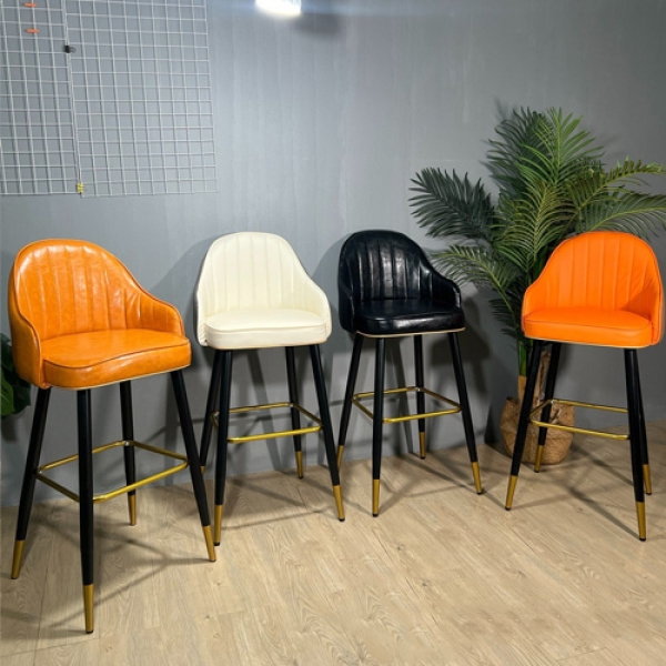 Ghế quầy bar bọc da chân sắt- Mã: 4114