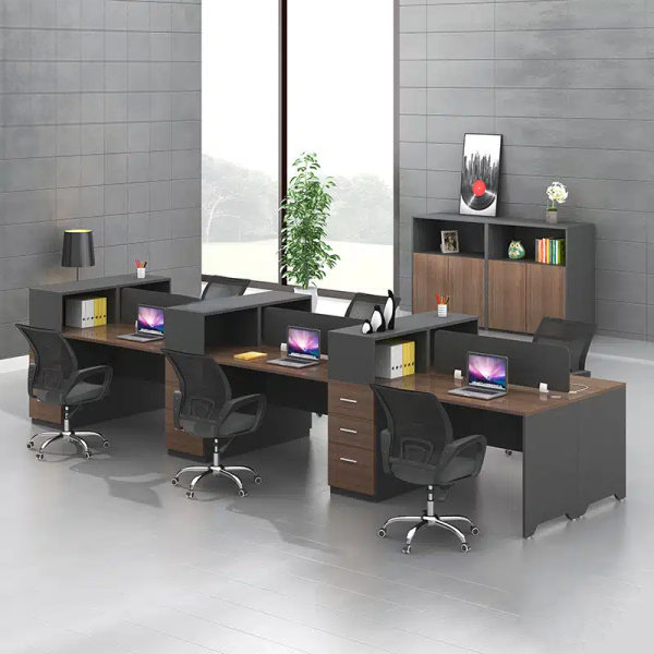 Cụm bàn làm việc gỗ 6 chỗ hiện đại – CB 25