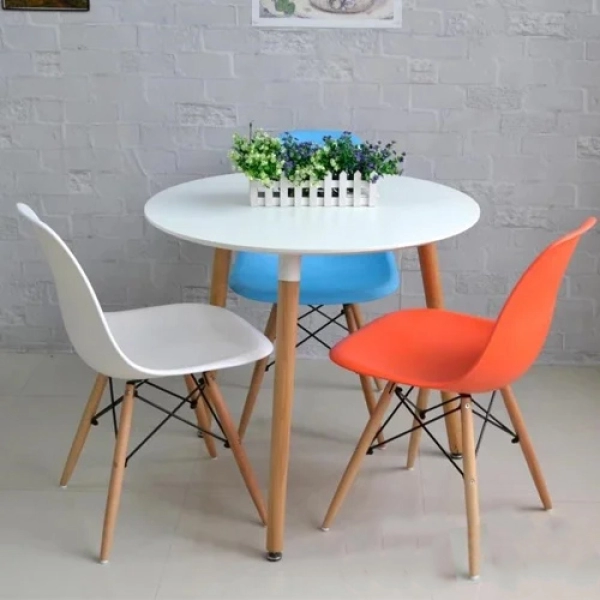 Bộ bàn tròn 3 ghế tiếp khách cho văn phòng hiện đại- Mã: T105-3×207