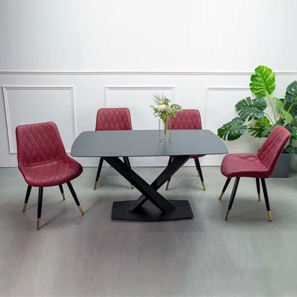 Bộ bàn ăn mặt đá sang trọng nhập khẩu- Mã: T179-4x269A
