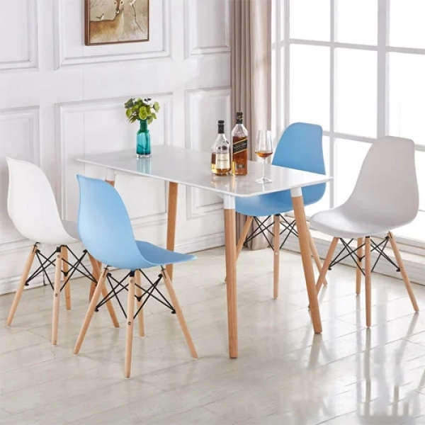 Bộ bàn ăn chữ nhật hiện đại giá rẻ cho căn hộ- Mã: T108-4×207