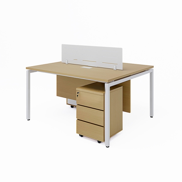 Cụm bàn làm việc 2 người chân sắt hộp Eos ECC06-1212