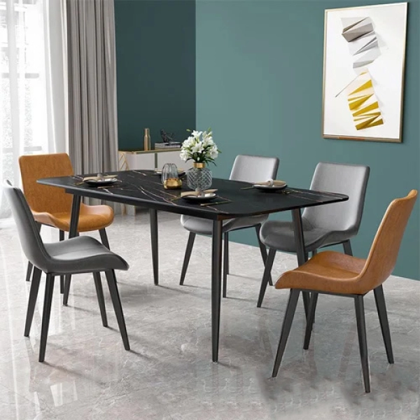 Bộ bàn ăn mặt đá 6 ghế nhập khẩu- Mã: T162-14-6×2109