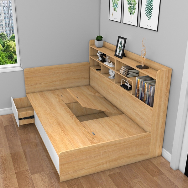 Giường ngủ đa năng kệ sách cạnh GN-06