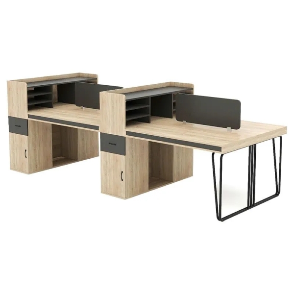 Cụm Bàn Làm Việc 4 Người Phối Màu Độc Lạ Cho Văn Phòng Trẻ – BC140