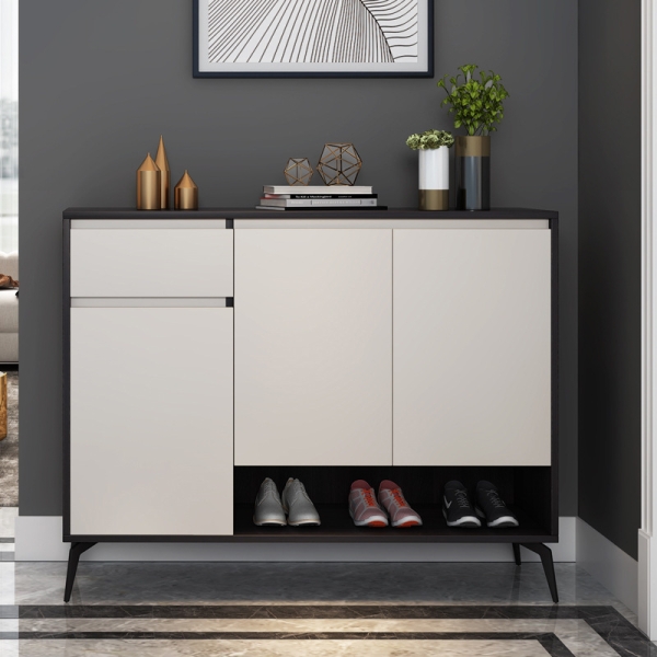 Tủ giày đen trắng hiện đại-TG36