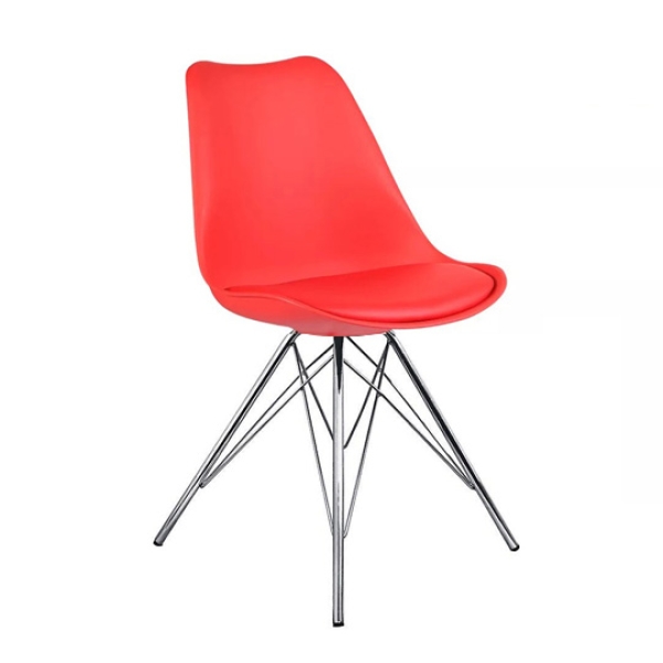 Ghế cafe, ghế ăn nệm nhựa chân thép – Mã: 204A