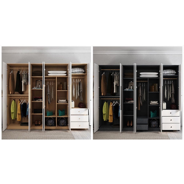Tủ quần áo cánh mở có ngăn kéo gỗ công nghiệp TA-156