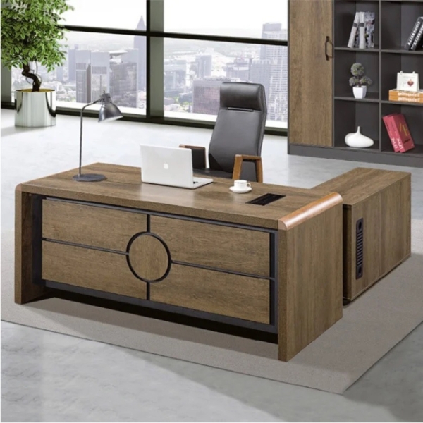Bàn Giám Đốc Góc Chữ L Gỗ MDF Cao Cấp – BGĐ18