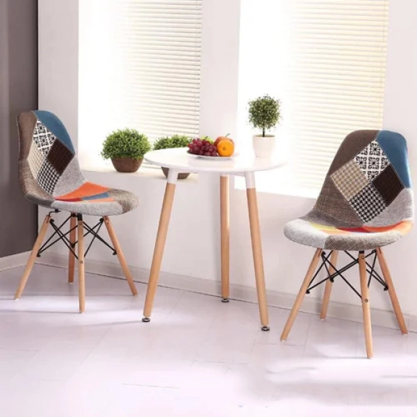 Bộ bàn cafe ghế thổ cẩm đẹp – Mã : T105-2x207TC