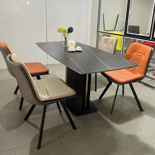Bộ bàn ăn cao cấp 4 ghế mặt đá- Mã: T1130-4×2127