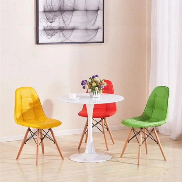 Ghế cafe tiếp khách lưng nệm có nút nhập khẩu đẹp- Mã: 252