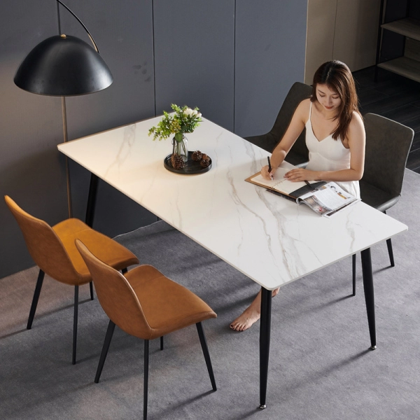 Bộ bàn ghế ăn mặt đá hiện đại- Mã: T162-14-4×2109