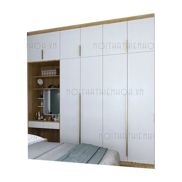 Tủ Quần Áo Gia Đình Màu Trắng Sang Trọng – TA39