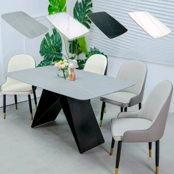 Bộ bàn ăn mặt đá 4 ghế nhập khẩu- Mã: T187-4×284
