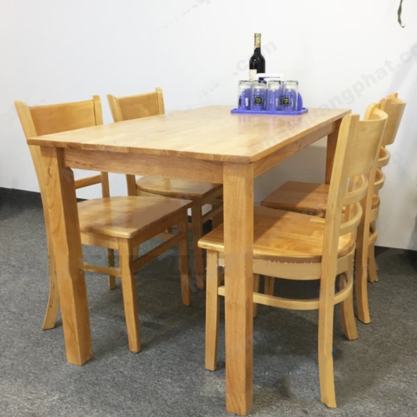 Bàn ăn cabin màu tự nhiên 4 ghế giá rẻ