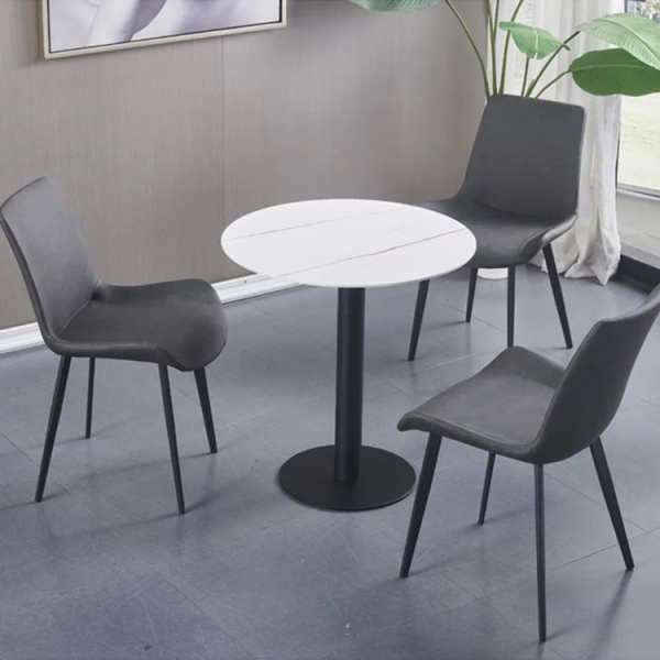 Bàn cafe chân trụ tròn mặt đá- Mã: T1508D