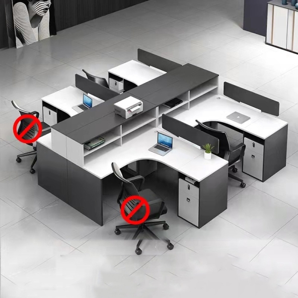 Cụm bàn làm việc cho 4 người hiện đại – CB 27