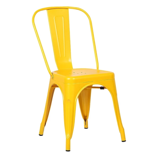 Bộ bàn ăn, cafe cho 4 người gồm bàn vuông T108S và ghế cafe tolix 303