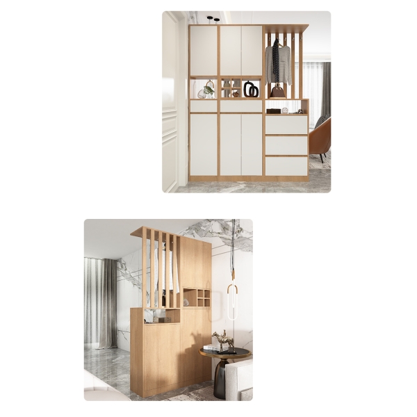 Tủ giày kích trần liên kệ trang trí đẹp-TG43