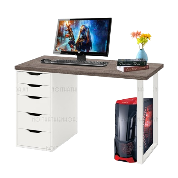 Bàn ikea hộc ngăn kéo chân sắt 2309