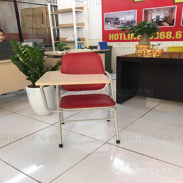 Ghế gấp liền bàn mặt vân sồi