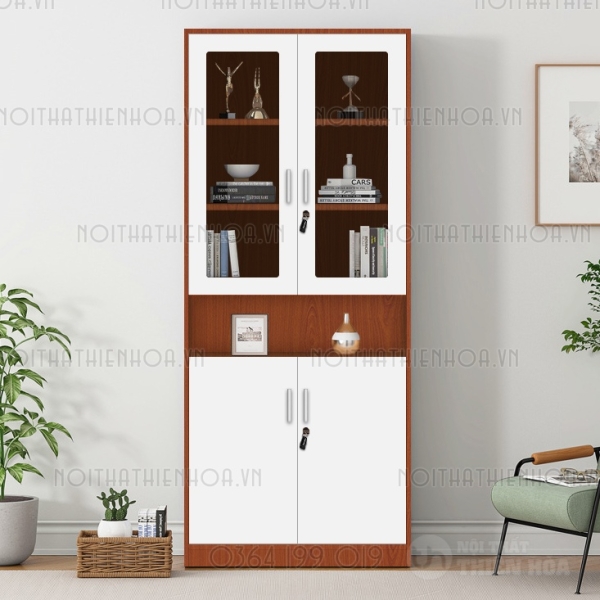 Tủ hồ sơ tủ sách trang trí 2 cánh