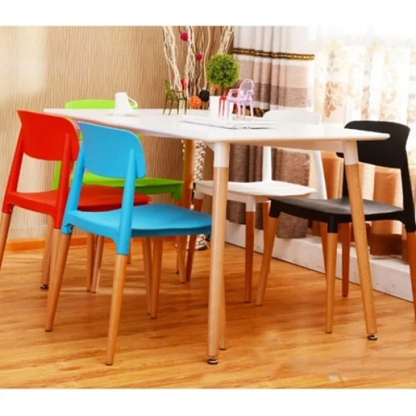 Ghế ăn, ghế cafe fastfood nhựa chân gỗ nhập khẩu giá rẻ- Mã 228