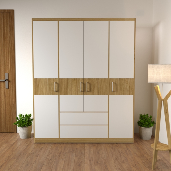 tủ quần áo 4 cánh hiện đại TA-104