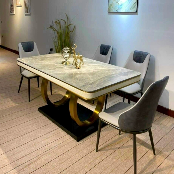 Bàn ăn mặt đá phong cách tân cổ điển- Mã: T1139-16