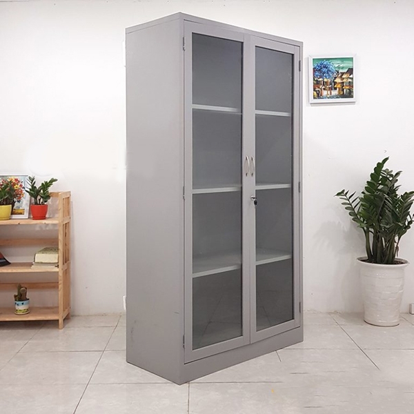 Tủ sắt 2 cánh kính 13